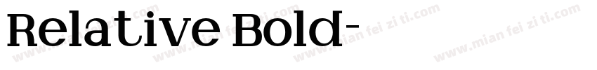 Relative Bold字体转换